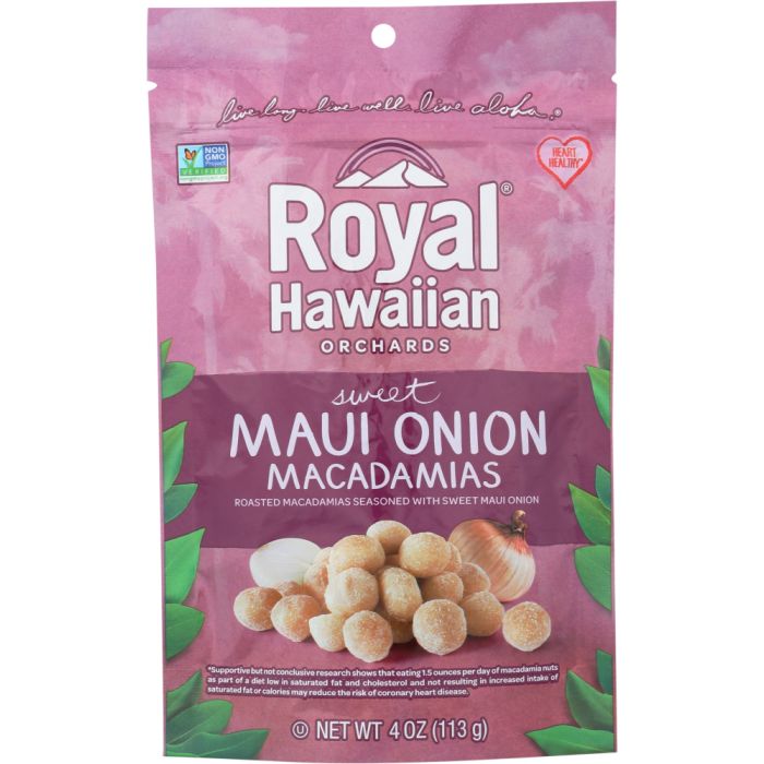 ROYAL HAWAIIAN ORCHARDS: Maui Onion Macadamia Nut, 4 oz