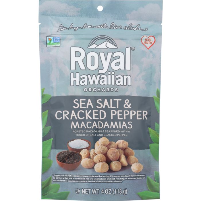 ROYAL HAWAIIAN ORCHARDS: Nut Macadamia Ssalt&Crkd, 4 oz