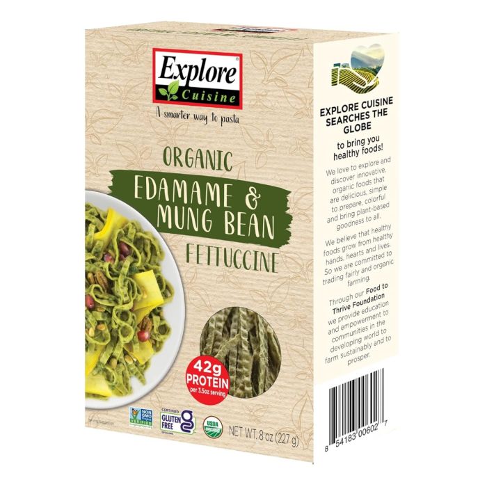 EXPLORE CUISINE: Organic Edamame and Mung Bean Fettuccine, 8 oz