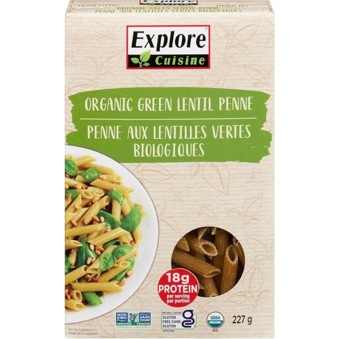 EXPLORE CUISINE: Pasta Green Lentil Penne, 8 oz