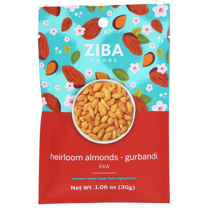 ZIBA FOODS: Heirloom Almonds Gurbandi, 1.06 oz