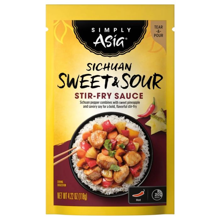 SIMPLY ASIA: Sichuan Sweet & Sour Stir-Fry Sauce, 4.22 oz