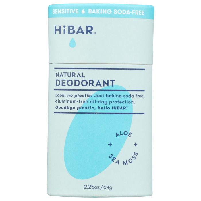 HIBAR: Aloe And Sea Moss Sensitive Plastic Free Deodorant, 2.25 oz