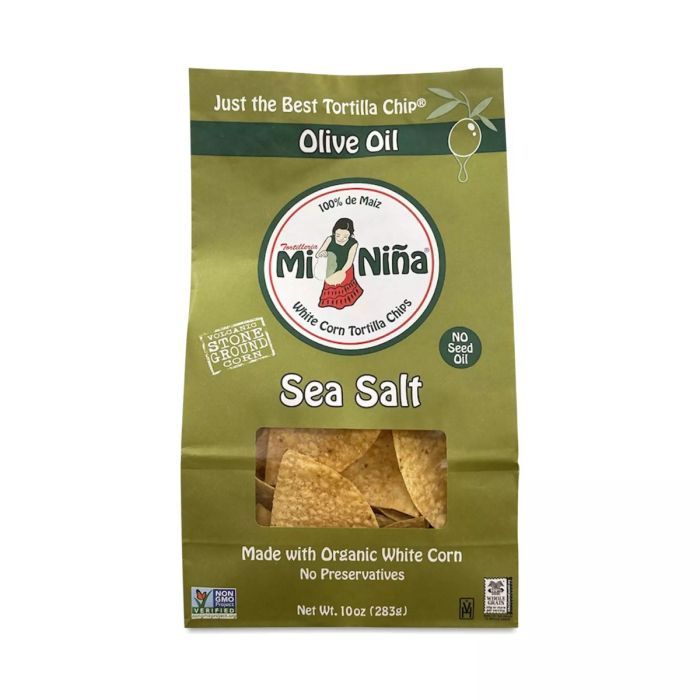 MI NINA: Sea Salt White Corn Tortilla Chips, 10 oz
