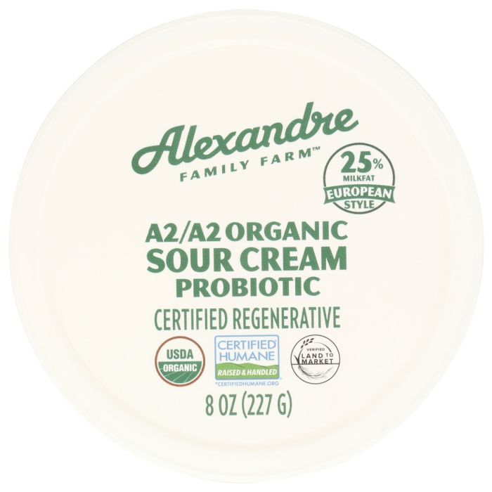 ALEXANDRE FAMILY FARM: A2/A2 Organic Sour Cream, 8 oz