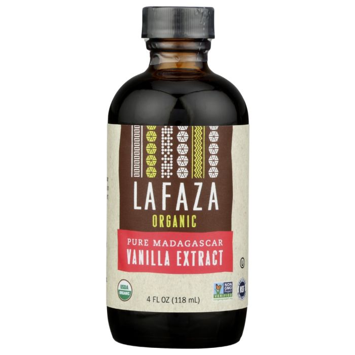 LAFAZA: Vanilla Extract Madagascar Bourbon Organic, 4 oz