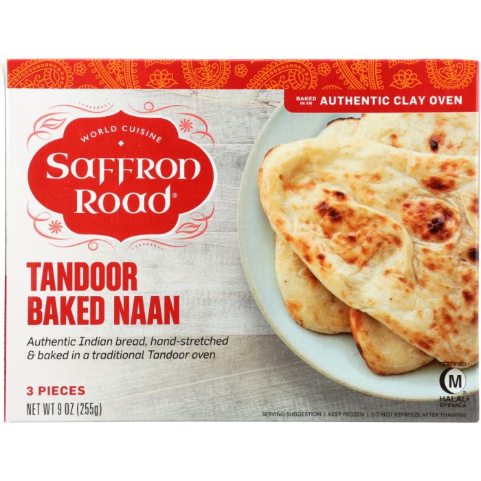 SAFFRON ROAD: Naan Bread Tandoor, 9 oz
