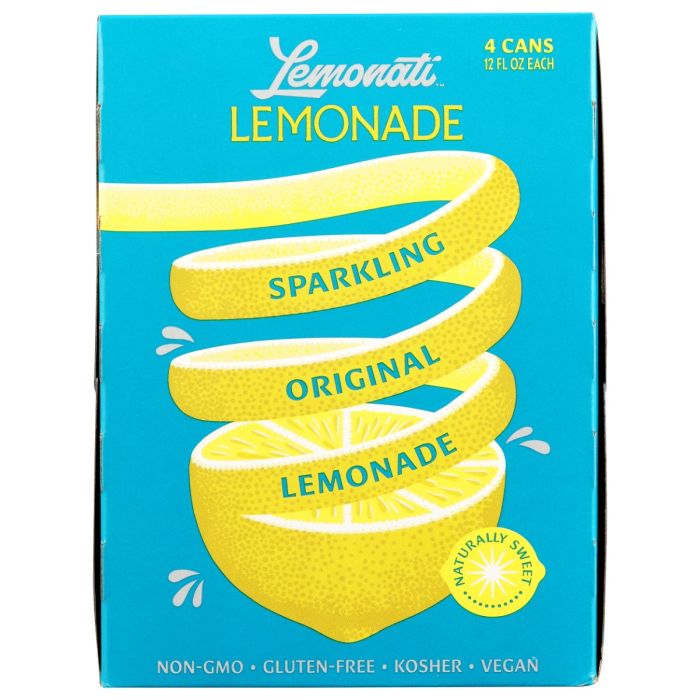 LEMONATI: Sparkling Original Lemonade 4 Cans, 48 fo