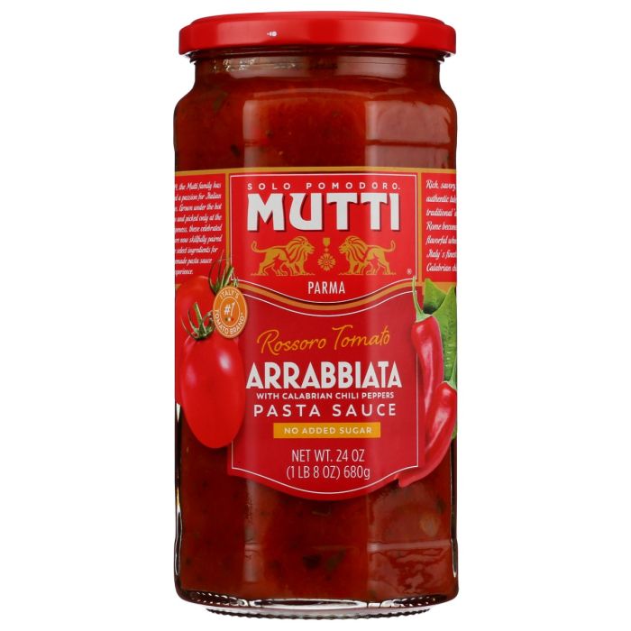 MUTTI: Arrabbiata Pasta Sauce, 24 oz