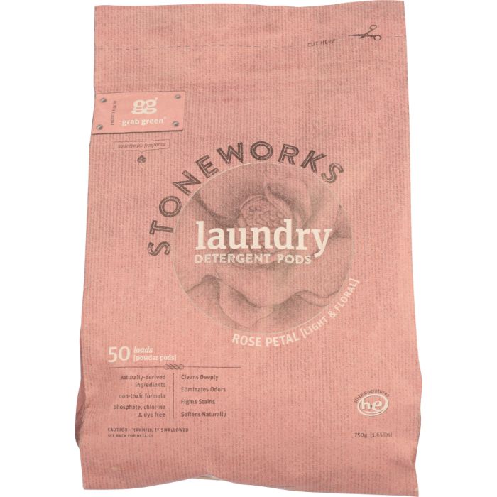 GRABGREEN: Stoneworks Laundry Detergent Rose Petal, 1.65 lb