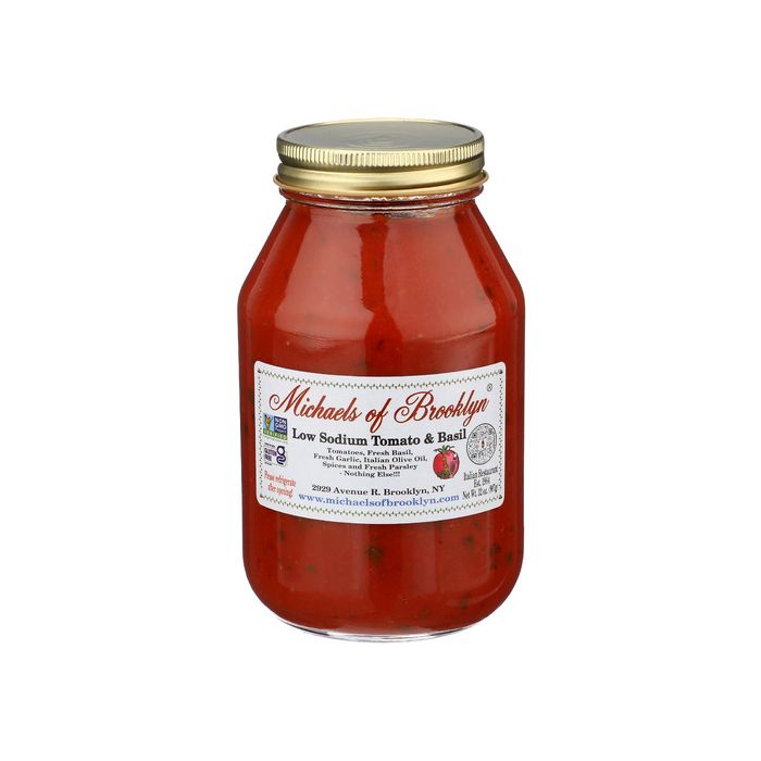 MICHAELS OF BROOKLYN: Low Sodium Tomato And Basil, 32 oz