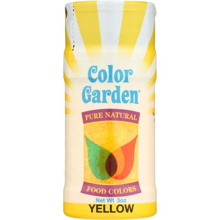 COLOR GARDEN: Pure Natural Deco Sugar Yellow, 3 oz
