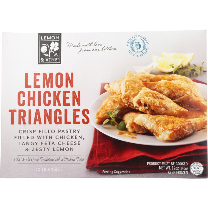 LEMON & VINE: Lemon Chicken Triangles, 12 oz