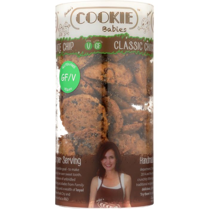 JACKIES COOKIE BABIES: Cookie Vegan Chocolate Chip Gluten Free, 8 oz