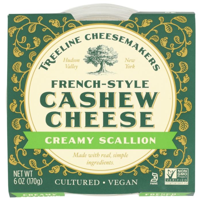 TREELINE: French-Style Creamy Scallion Cashew Cheese, 6 oz