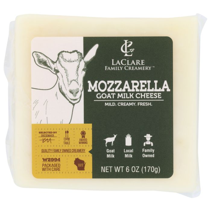 LACLARE FARMS: Cheese Goat Mozzarella With Milk, 6 oz