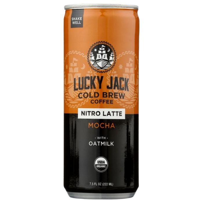 LUCKY JACK: Nitro Latte Mocha With Oatmilk Coffee, 7.5 fo