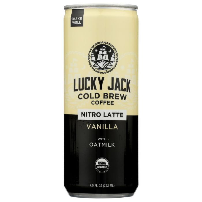 LUCKY JACK: Nitro Latte Vanilla With Oatmilk Coffee, 7.5 fo
