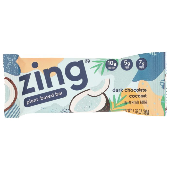 ZING BARS: Dark Chocolate Coconut Nutrition Bar, 1.76 oz