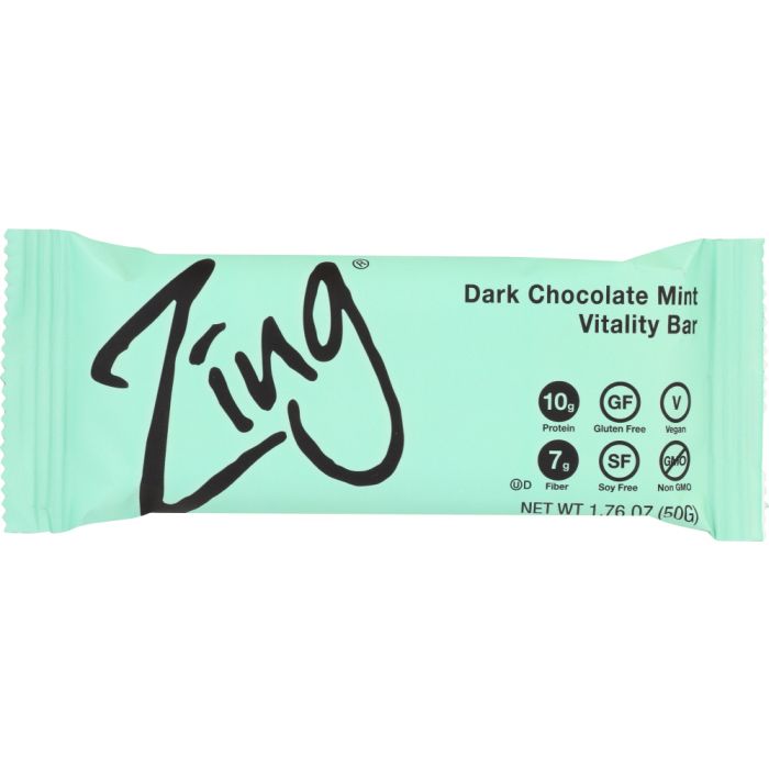 ZING BARS: Dark Chocolate Mint Nutrition Bar, 1.76 oz