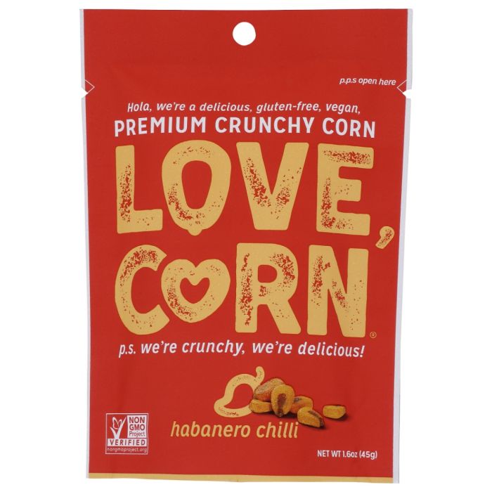 LOVE CORN: Roasted Corn Habanero Chilli, 1.6 oz