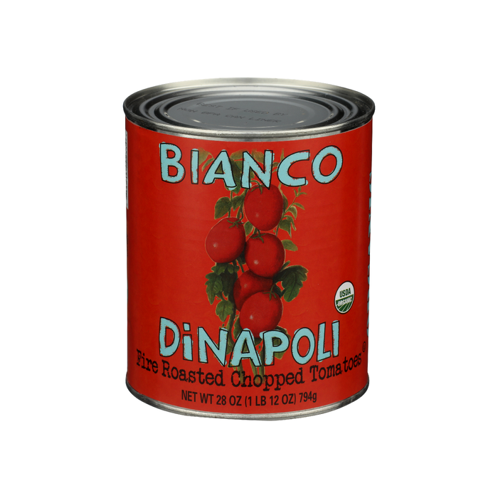 BIANCO DINAPOLI: Organic Fire Roasted Chopped Tomatoes, 28 oz