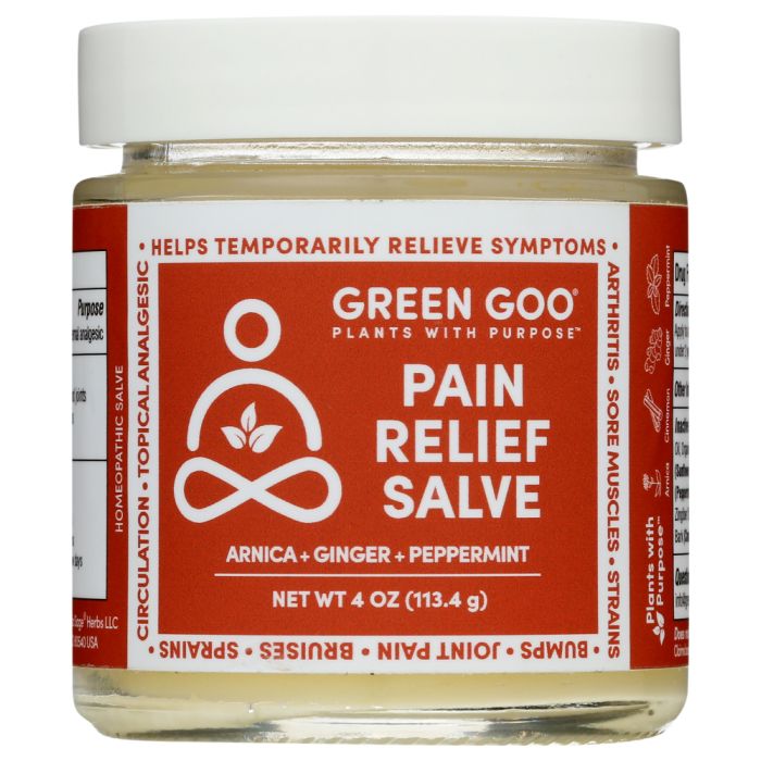 GREEN GOO: Salve Pain Relief with Arnica Jar, 4 oz