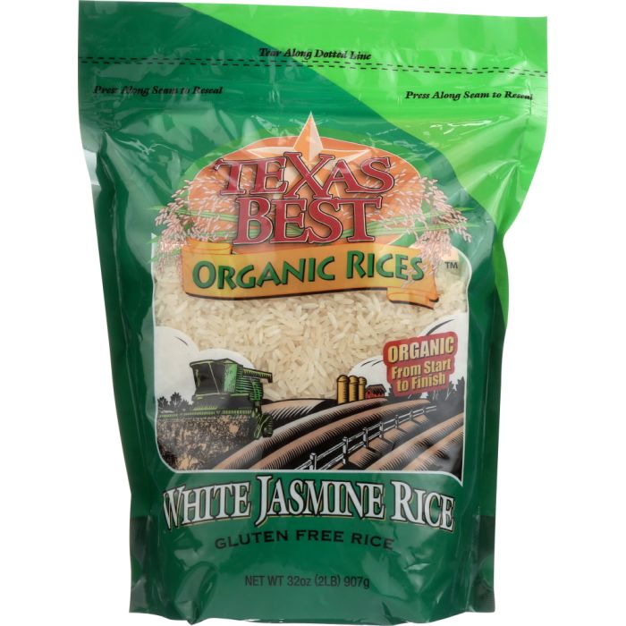 TEXAS BEST: Rice White Jasmine Organic, 32 oz