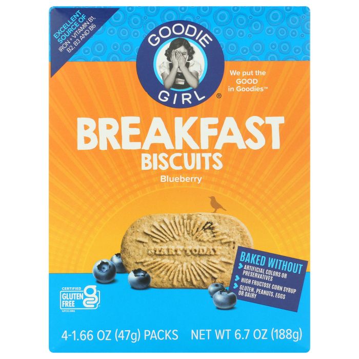 GOODIE GIRL: Biscuit Brkfst Blueberry, 6.64 oz