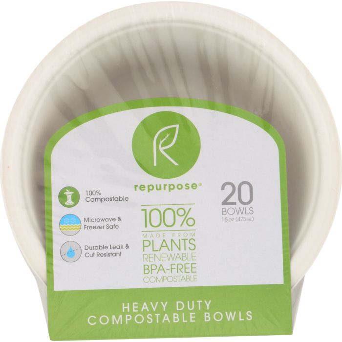 REPURPOSE: Eco-Friendly Tree Free Paper Bowls, 20 count