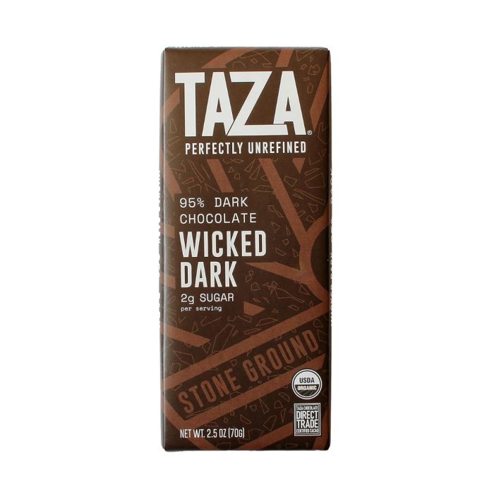 TAZA CHOCOLATE: 95% Wicked Dark Chocolate Bar, 2.5 oz