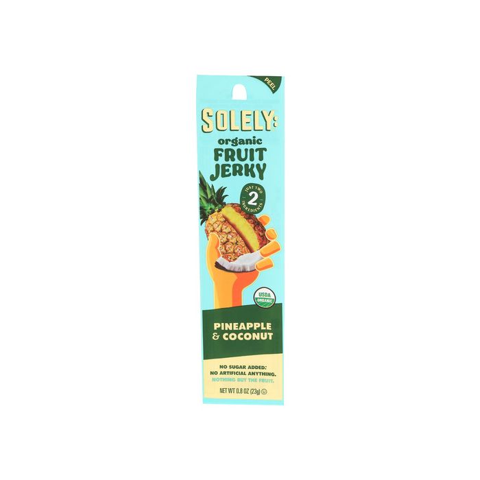 SOLELY: Organic Pineapple and Coconut Fruit Jerky, 0.8 oz