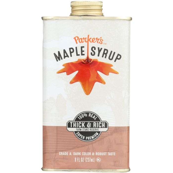 PARKERS REAL MAPLE: Syrup Maple Dark Traditional, 8 fo