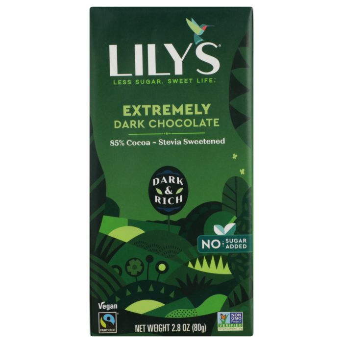 LILY'S: 85% Extremely Dark Chocolate, 2.8 oz