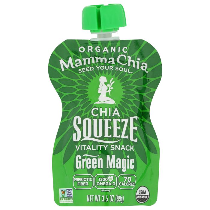MAMMACHIA: Green Magic Organic Chia Squeeze, 3.5 oz