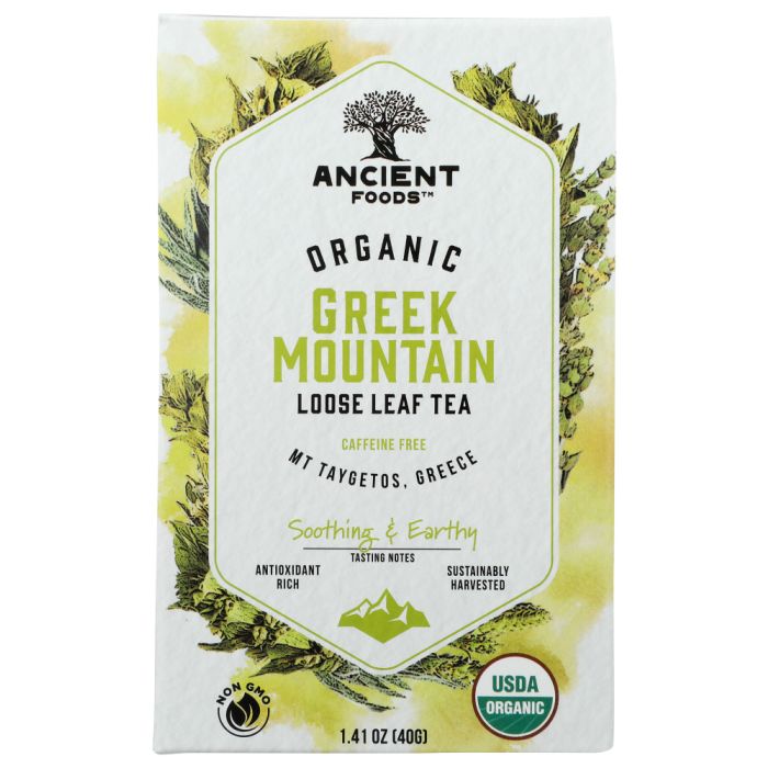 ANCIENT FOODS: Organic Greek Mountain Tea, 40 gm