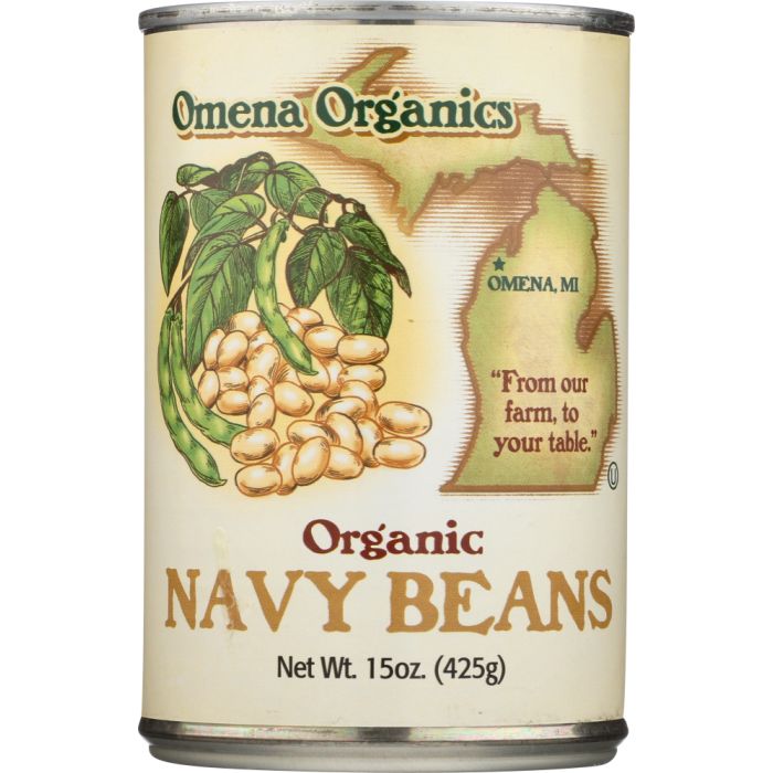 OMENA ORGANICS: Beans Navy Canned Organic, 15 oz