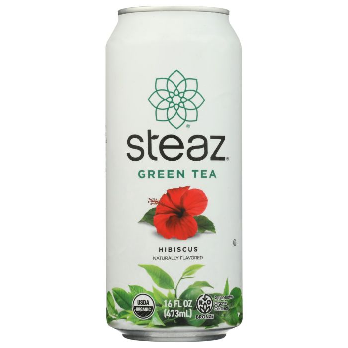 STEAZ: Hibiscus Green Tea, 16 fo