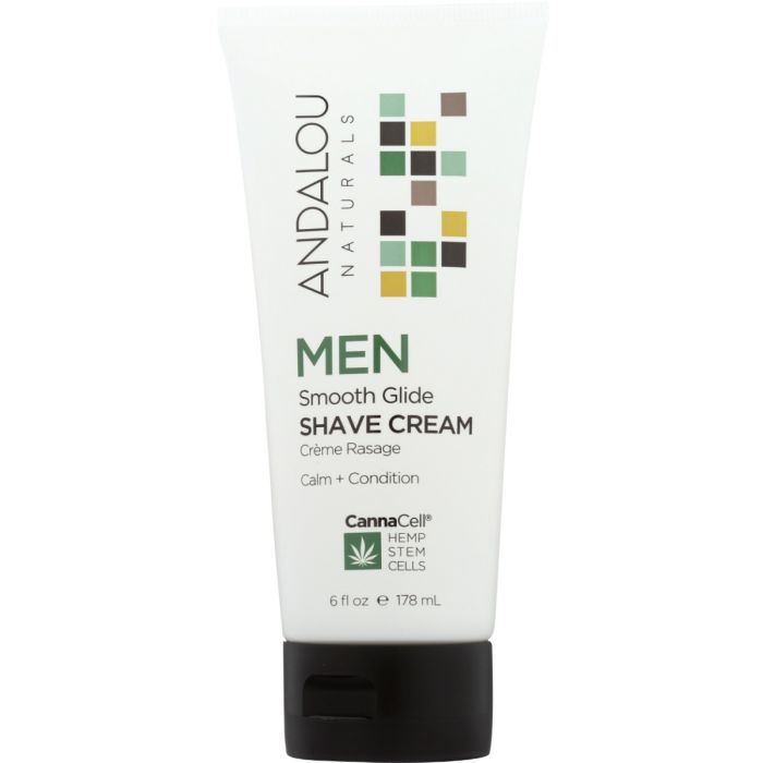 ANDALOU NATURALS: Men Smooth Glide Shave Cream, 6 fo