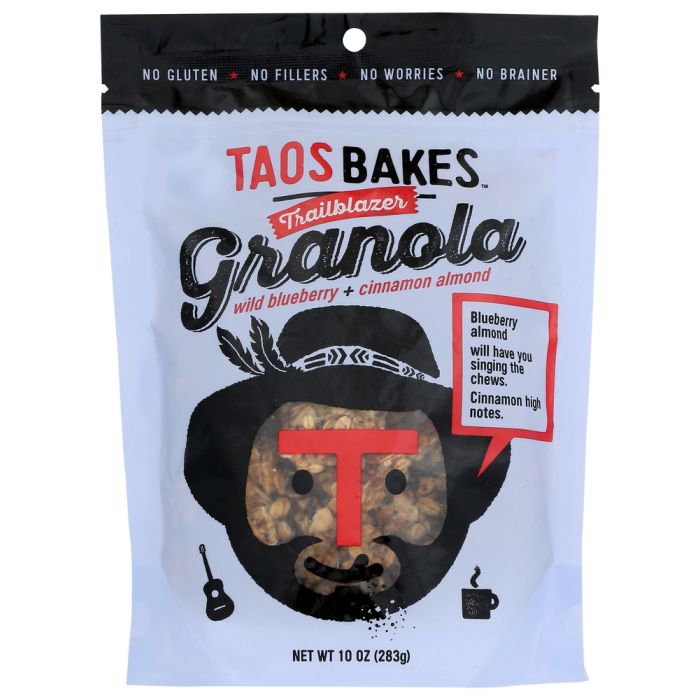 TAOS BAKES: Wild Blueberry Cinnamon Almond Trailblazer Granola, 10 oz