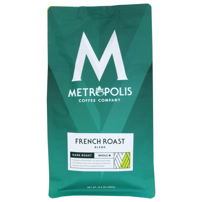 METROPOLIS COFFEE: French Roast Blend Dark Roast Whole Bean Coffee, 10.5 oz