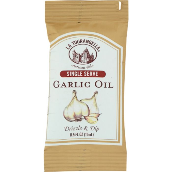 LA TOURANGELLE: Garlic Oil Single Serve Pouch, 0.50 fo