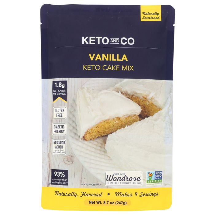 KETO & CO: Vanilla Keto Cake Mix , 8.7 oz