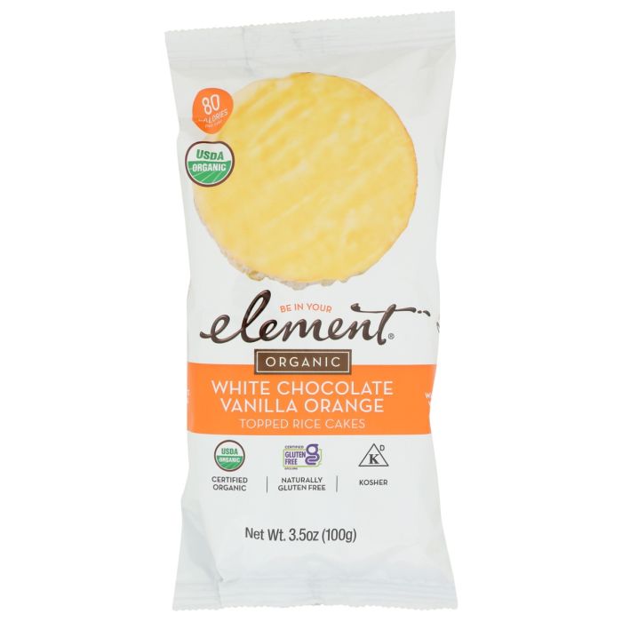 ELEMENT SNACKS: Vanilla Orange Dipped Rice Cakes, 3.5 oz