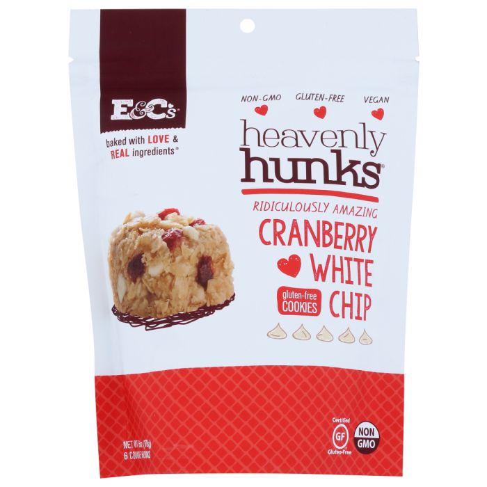 E&CS SNACKS: Cranberry White Chip Heavenly Hunk Cookie, 6 oz
