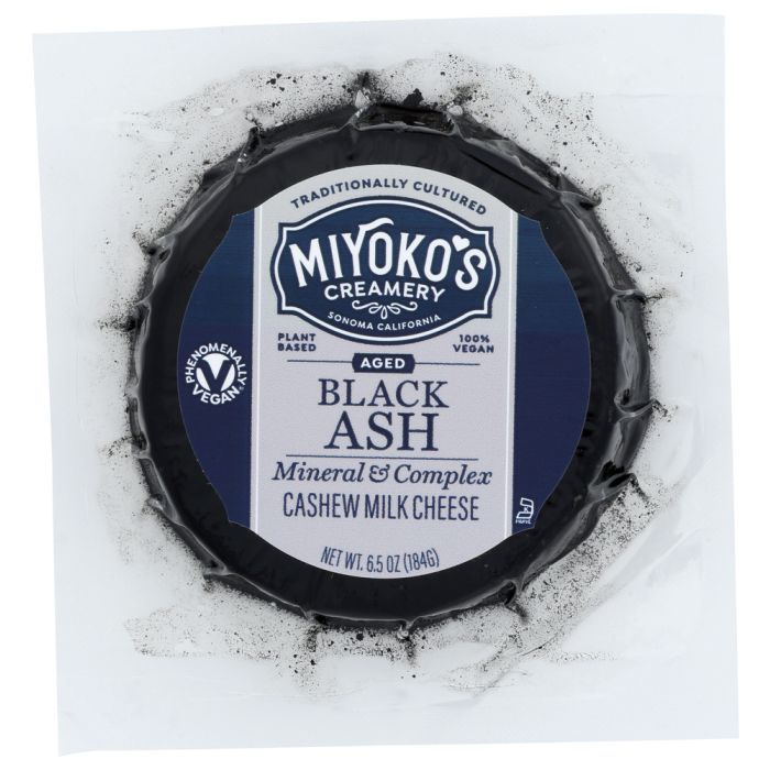 MIYOKOS CREAMERY: Cheese Vgn Black Ash, 6.5 oz
