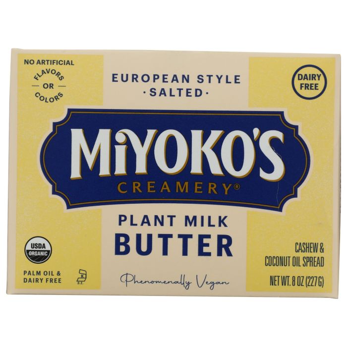 MIYOKOS CREAMERY: Butter Vegan European Organic, 8 oz