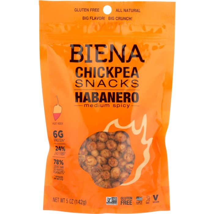 BIENA: Chickpea Snacks Habanero, 5 oz