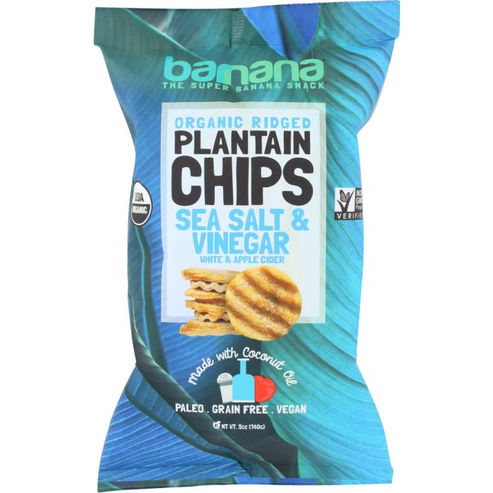 BARNANA: Plantain Chips Sea Salt & Vinegar, 5 oz