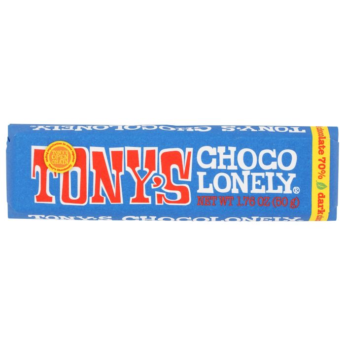 TONYS CHOCOLONEY: Dark Chocolate Bar 70 Percent, 1.76 oz